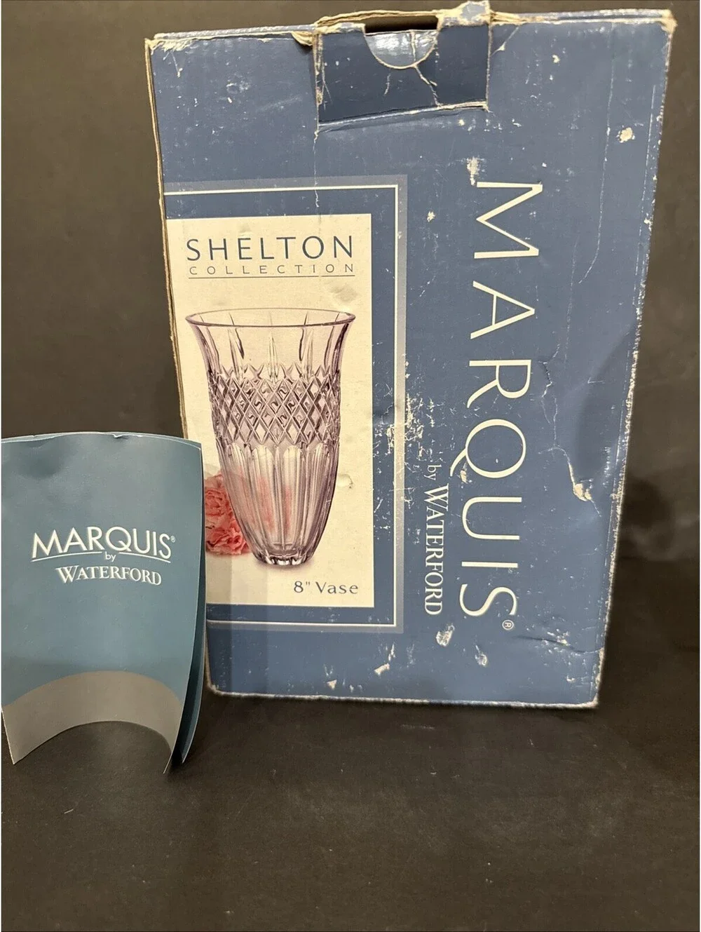 New Marquis By Waterford Crystal Shelton Vase 8 Inches High